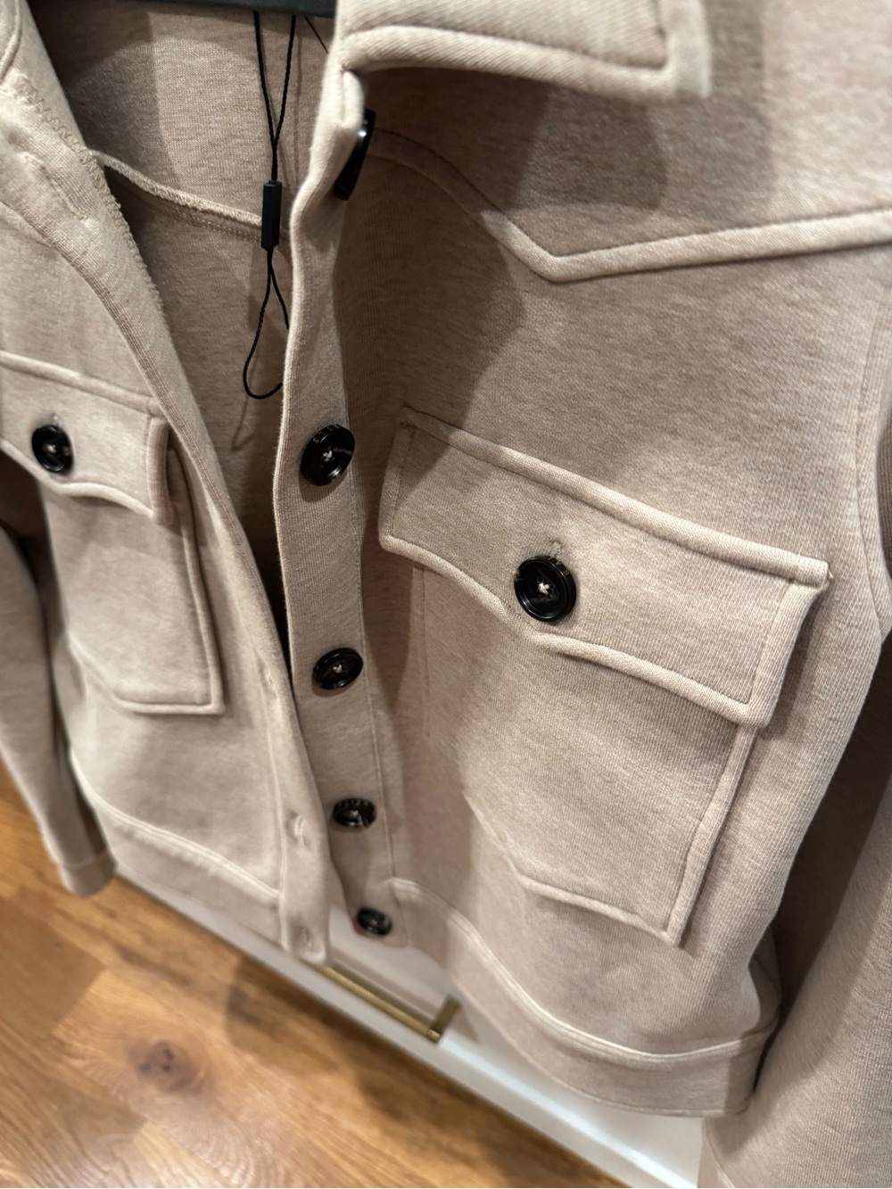 Rails Beige Cropped Button-Front Jean Jacket - Picture 2 of 4